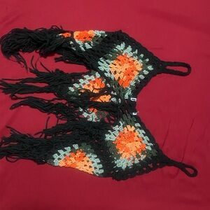 Crochet Fringe Halter Top